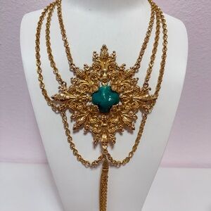 70’s Napier book piece Gold Necklace